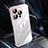 Carcasa Dura Cristal Plastico Funda Rigida Transparente con Mag-Safe Magnetic QC1 para Apple iPhone 15 Pro Oro Rosa