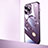 Carcasa Dura Cristal Plastico Funda Rigida Transparente con Mag-Safe Magnetic QC2 para Apple iPhone 15 Pro Morado