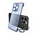 Carcasa Dura Cristal Plastico Funda Rigida Transparente H01 para Apple iPhone 15 Pro Max Azul