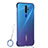 Carcasa Dura Cristal Plastico Funda Rigida Transparente H01 para Oppo A11 Azul