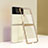 Carcasa Dura Cristal Plastico Funda Rigida Transparente H01 para Samsung Galaxy Z Flip3 5G Oro