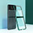 Carcasa Dura Cristal Plastico Funda Rigida Transparente H01 para Samsung Galaxy Z Flip3 5G Verde