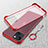 Carcasa Dura Cristal Plastico Funda Rigida Transparente H02 para Apple iPhone 13 Rojo