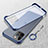 Carcasa Dura Cristal Plastico Funda Rigida Transparente H02 para Apple iPhone 15 Pro Max Azul