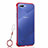 Carcasa Dura Cristal Plastico Funda Rigida Transparente H02 para Oppo A12e Rojo