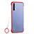 Carcasa Dura Cristal Plastico Funda Rigida Transparente H02 para Realme X50t 5G Rojo