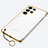 Carcasa Dura Cristal Plastico Funda Rigida Transparente H02 para Samsung Galaxy S21 Ultra 5G Oro