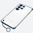 Carcasa Dura Cristal Plastico Funda Rigida Transparente H02 para Samsung Galaxy S23 Ultra 5G Azul