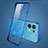 Carcasa Dura Cristal Plastico Funda Rigida Transparente H03 para Oppo Reno9 5G Azul