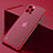 Carcasa Dura Cristal Plastico Funda Rigida Transparente H07 para Apple iPhone 15 Pro Max Rojo
