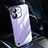 Carcasa Dura Cristal Plastico Funda Rigida Transparente QC1 para Apple iPhone 12 Mini Morado