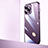 Carcasa Dura Cristal Plastico Funda Rigida Transparente QC2 para Apple iPhone 13 Pro Morado