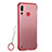 Carcasa Dura Cristal Plastico Funda Rigida Transparente S01 para Huawei Honor 20E Rojo