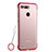 Carcasa Dura Cristal Plastico Funda Rigida Transparente S01 para Huawei Honor V20 Rojo