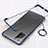 Carcasa Dura Cristal Plastico Funda Rigida Transparente S01 para Samsung Galaxy Note 20 5G Azul