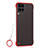 Carcasa Dura Cristal Plastico Funda Rigida Transparente S02 para Huawei Nova 6 SE Rojo