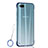 Carcasa Dura Cristal Plastico Funda Rigida Transparente S04 para Oppo R15X Azul