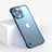 Carcasa Dura Cristal Plastico Funda Rigida Transparente WT1 para Apple iPhone 15 Pro Max Azul