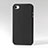 Carcasa Dura Plastico Rigida de Cuero para Apple iPhone 4 Negro