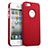 Carcasa Dura Plastico Rigida Mate con Agujero para Apple iPhone 5 Rojo