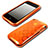 Carcasa Silicona Transparente Circulo para Apple iPhone 3G 3GS Naranja