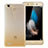 Carcasa Silicona Ultrafina Transparente Gradiente para Huawei Enjoy 5S Oro