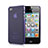 Carcasa Silicona Ultrafina Transparente Mate para Apple iPhone 4S Morado