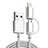 Cargador Cable Lightning USB Carga y Datos Android Micro USB C01 para Apple iPhone 13 Pro Max Plata