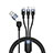 Cargador Cable Lightning USB Carga y Datos Android Micro USB Type-C 100W H02 para Apple iPad Pro 11 (2021) Negro