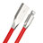 Cargador Cable USB Carga y Datos C05 para Apple iPad Air 4 10.9 (2020) Rojo