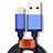 Cargador Cable USB Carga y Datos D01 para Apple iPad 4 Azul