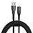 Cargador Cable USB Carga y Datos D02 para Apple iPhone 8 Negro