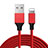 Cargador Cable USB Carga y Datos D03 para Apple iPad Air 3 Rojo