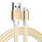 Cargador Cable USB Carga y Datos D04 para Apple iPad Pro 12.9 (2018) Oro