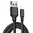 Cargador Cable USB Carga y Datos D06 para Apple iPad 4 Negro