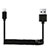 Cargador Cable USB Carga y Datos D08 para Apple iPad Mini 3 Negro