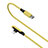 Cargador Cable USB Carga y Datos D10 para Apple iPad 2 Amarillo