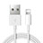 Cargador Cable USB Carga y Datos D12 para Apple iPhone 7 Blanco