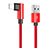 Cargador Cable USB Carga y Datos D16 para Apple iPhone 13 Pro Rojo