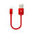 Cargador Cable USB Carga y Datos D18 para Apple iPad Mini Rojo