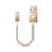 Cargador Cable USB Carga y Datos D18 para Apple iPad Pro 10.5 Oro