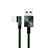 Cargador Cable USB Carga y Datos D19 para Apple New iPad Pro 9.7 (2017) Verde