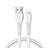 Cargador Cable USB Carga y Datos D20 para Apple iPhone 6S Plus Blanco