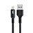 Cargador Cable USB Carga y Datos D21 para Apple New iPad Air 10.9 (2020) Negro