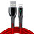 Cargador Cable USB Carga y Datos D23 para Apple iPhone 12 Max Rojo