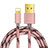Cargador Cable USB Carga y Datos L01 para Apple iPhone 12 Pro Max Oro Rosa
