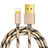 Cargador Cable USB Carga y Datos L01 para Apple iPhone Xs Oro