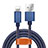 Cargador Cable USB Carga y Datos L04 para Apple iPad Mini Azul