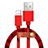 Cargador Cable USB Carga y Datos L05 para Apple iPad 10.2 (2020) Rojo