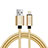 Cargador Cable USB Carga y Datos L07 para Apple iPhone Xs Max Oro